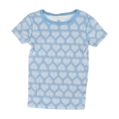 Blue Hearts Pajama Top
