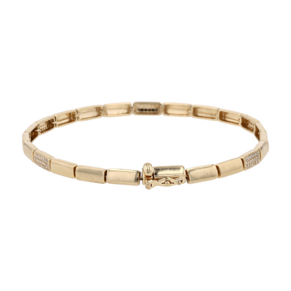 1/10 ctw 14K Yellow Gold Diamond Chain Bracelet