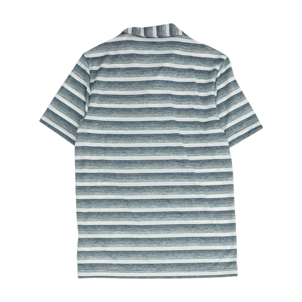 Blue Striped Short Sleeve Polo