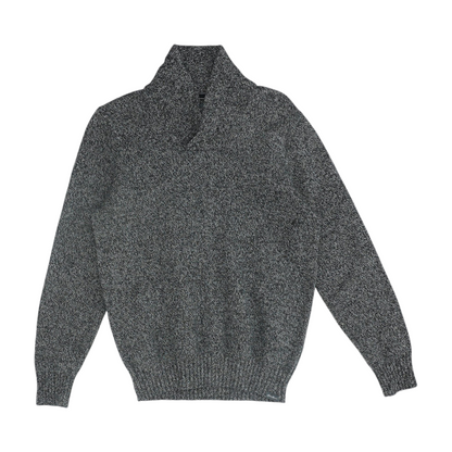 Gray Solid Pullover Sweater