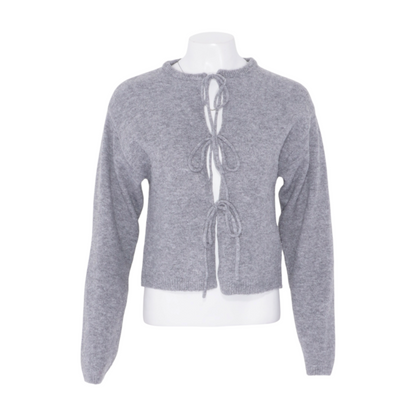 Gray Cardigan Sweater