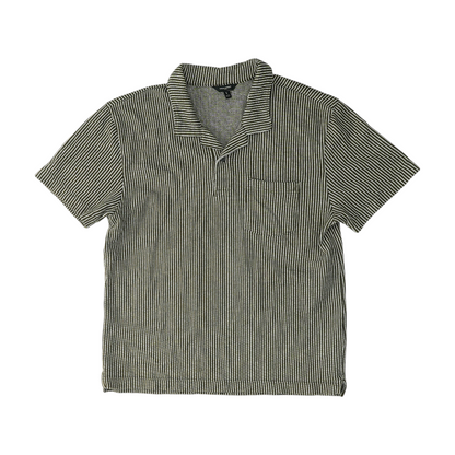 Black Striped Short Sleeve Polo