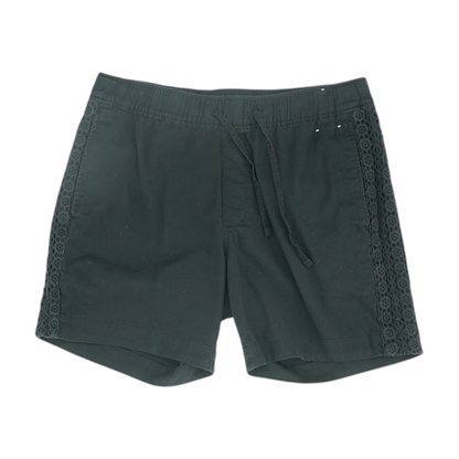 Black Solid Casual Shorts