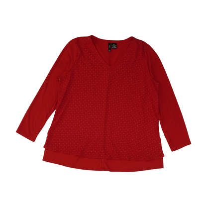 Red Petite Blouse