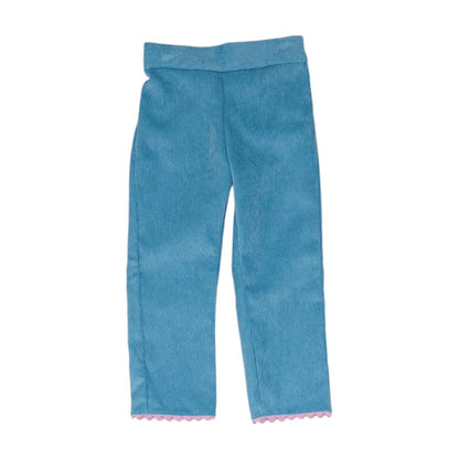Blue Solid Pants
