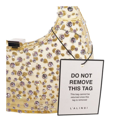 Clear Champagne Meleni Clutch Bag