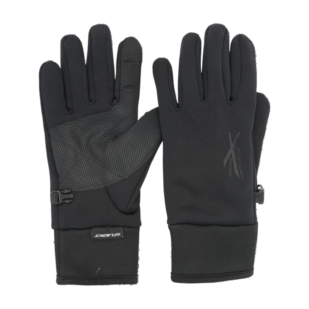 Seirus Black Nylon Gloves – Image 1