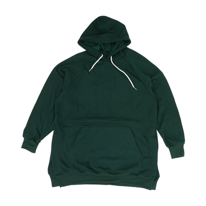 Green Solid Hoodie Pullover