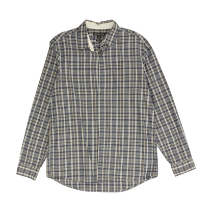 Blue Plaid Long Sleeve Button Down