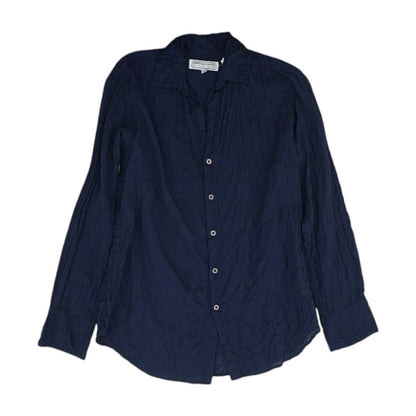 Navy Solid Long Sleeve Button Down