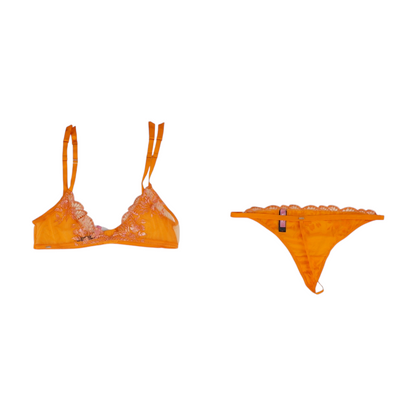 Orange Plus Floral Intimate Lingerie