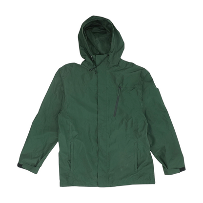 Green Solid Rain Jacket