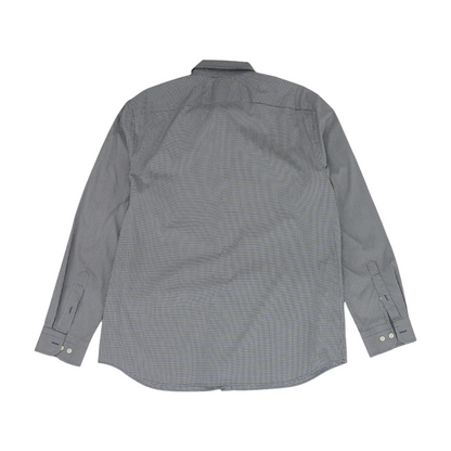 Navy Check Long Sleeve Button Down