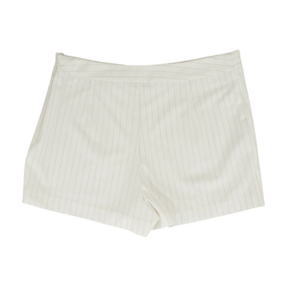 White Striped Chino Shorts