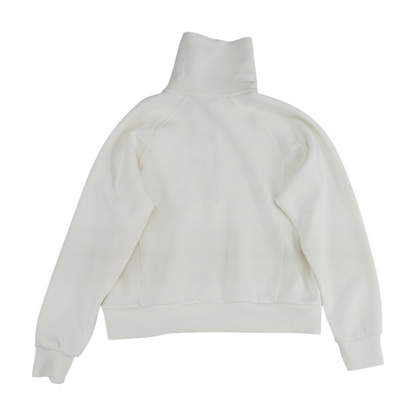 White Solid 1/4 Zip Pullover
