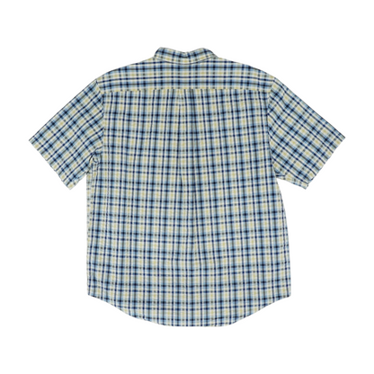 Blue Check Short Sleeve Button Down
