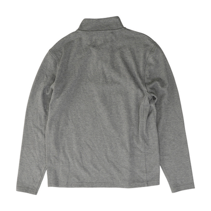 Gray Solid 1/4 Zip Pullover