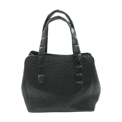 Black Crocodile Leather Handbag