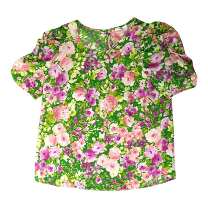 Green Floral Blouse
