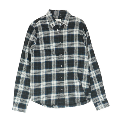 Black Plaid Flannel Button Down