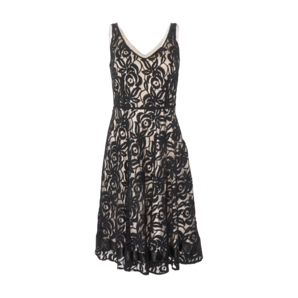 Black Print Midi Dress
