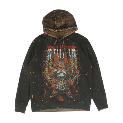 Black Graphic Hoodie Pullover