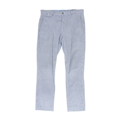 Blue Striped Regular Pants