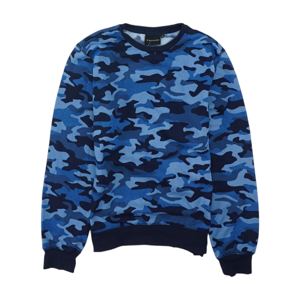 Blue Camo Sweatshirt Pullover