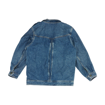 Blue Solid Denim Jacket