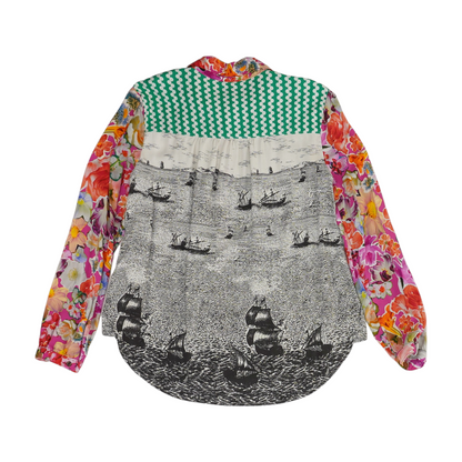 Multi Abstract Button Down