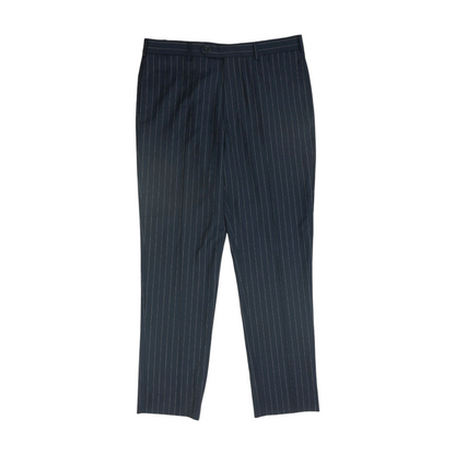 Navy Striped Regular Pants
