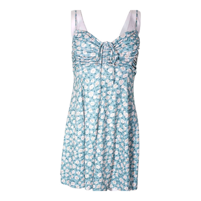 Green Floral Mini Dress