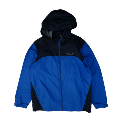 Blue Color Block Rain Jacket