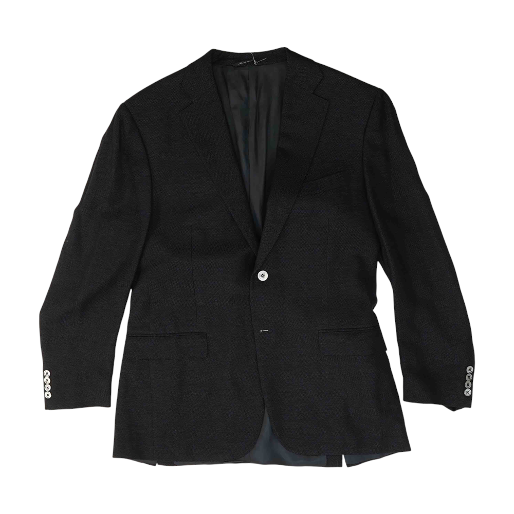 Navy Long Solid Sport Coat