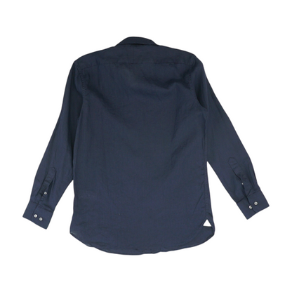 Navy Solid Long Sleeve Button Down