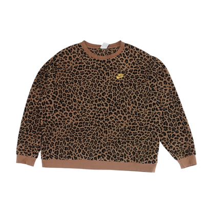 Brown Animal Print Sweatshirt Pullover