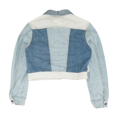 Blue Color Block Denim Jacket