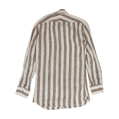 White Striped Long Sleeve Button Down