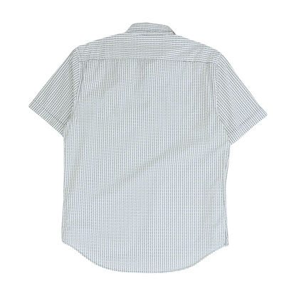 White Print Short Sleeve Polo