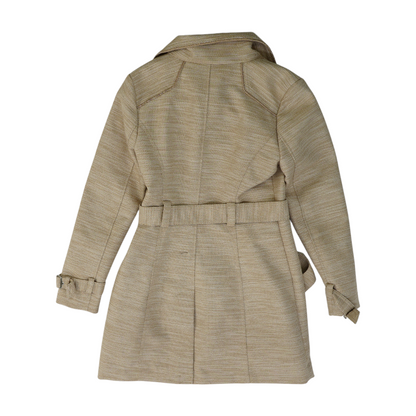 Beige Striped Coat