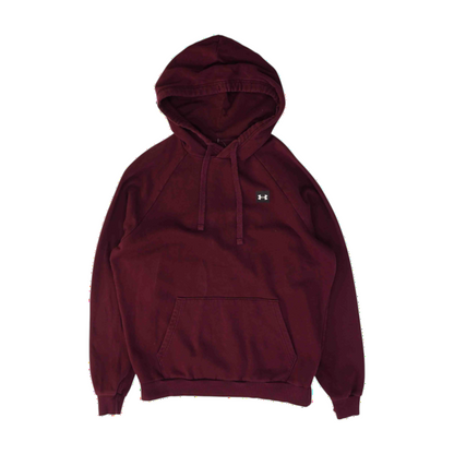 Maroon Solid Hoodie Pullover