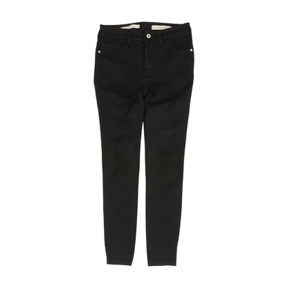 Black Solid High Rise Jeans