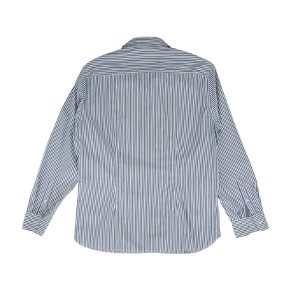 Blue Striped Long Sleeve Button Down