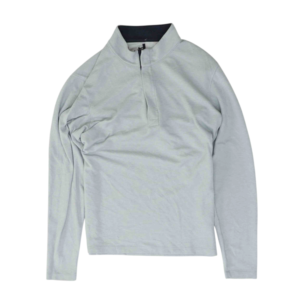 Gray Solid 1/4 Zip Pullover