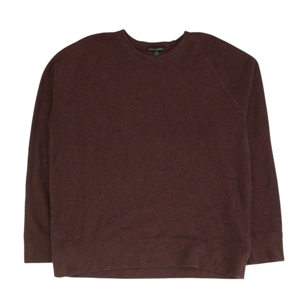Burgundy Solid Pullover Sweater