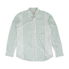 Green Striped Long Sleeve Button Down
