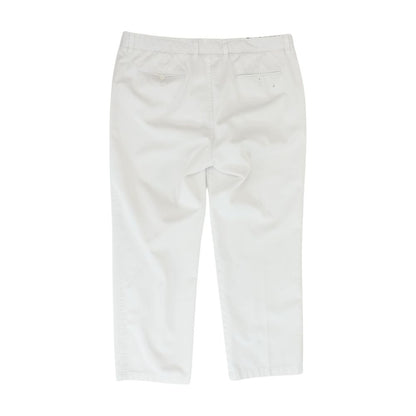 White Solid Chino Pants