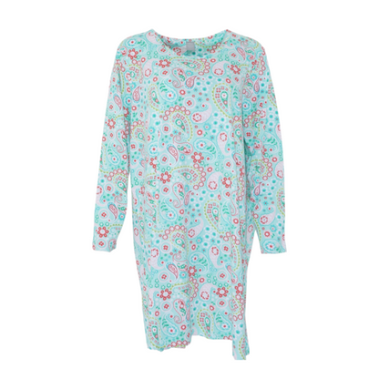 Turquoise Paisley Nightgown
