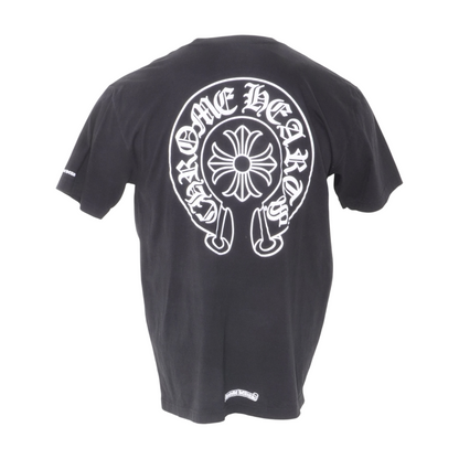 Black Spring-Summer 2021 Black Horse Shoe Logo Pocket T-Shirt