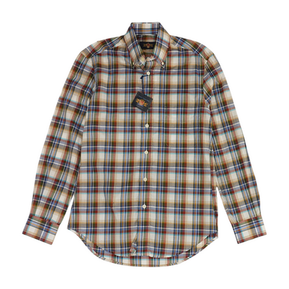 Multi Plaid Long Sleeve Button Down